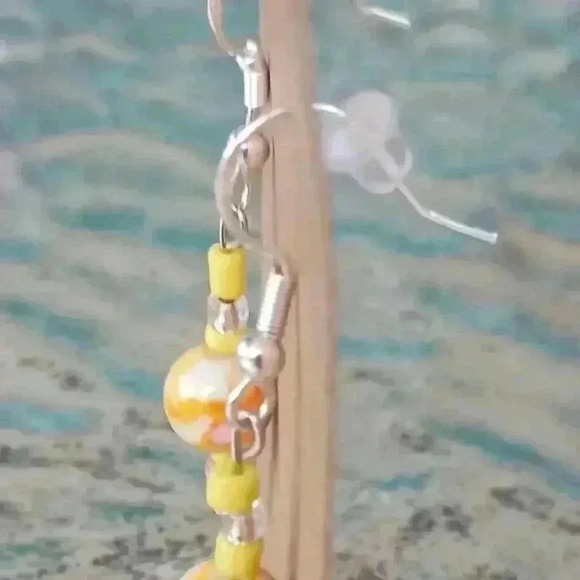 Handmade Beaded Necklace and Earrings Set - Picture 3 of 3